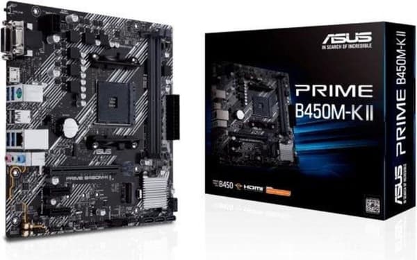 Asus PRIME B450M-K II bundkortsokkel AMD AM4 Form Factor Micro-ATX bundkortchipsæt AMD® B450