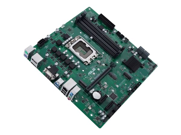 ASUS PRO B660M-C D4-CSM - Moderkort - micro ATX - LGA1700-uttag - B660 Chipuppsättning - USB-C Gen1, USB 3.2 Gen 1 - Gigabit LAN - inbyggda grafiken