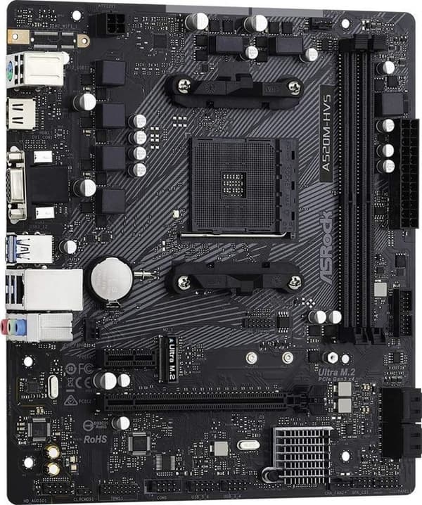 Asrock A520M-HVS AMD A520 Socket AM4 micro ATX