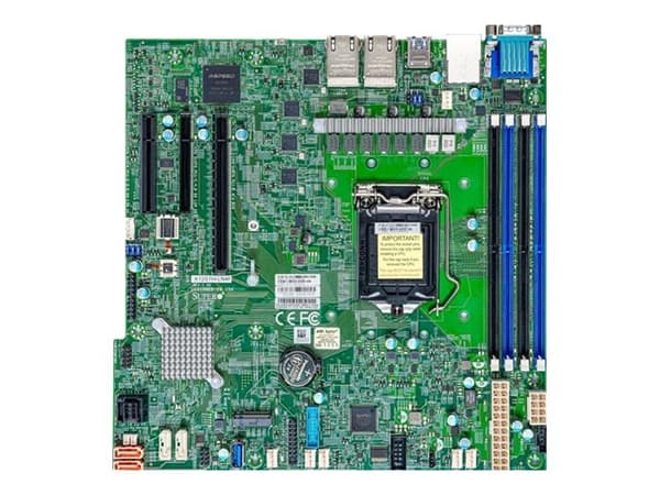 SUPERMICRO X12STH-LN4F - Hovedkort - micro ATX - LGA1200-sokkel - C256 Chipset - USB 3.2 Gen 1 - 4 x Gigabit LAN - innbygd grafikk