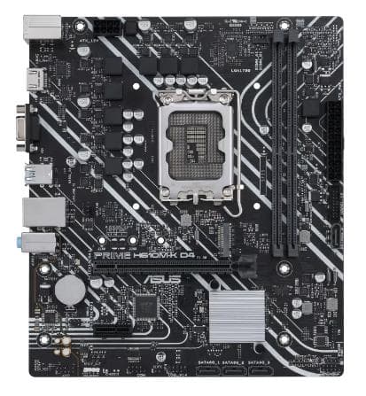 ASUS PRIME H610M-K D4 - Emolevy - mikro-ATX - LGA1700-liitäntä - H610-piirisarja - USB 3.2 Gen 1, USB 3.2 Gen 2 - Gigabit LAN - Sisäinen grafiikka (CP