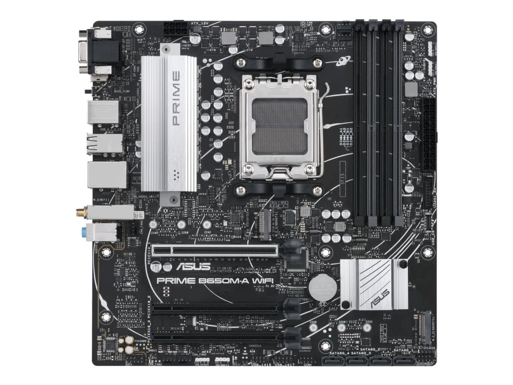 Asus PRIME B650M-A WIFI Processor family AMD, Processor socket AM5, DDR5 DIMM, Memory slots 4, Supported hard disk drive interfaces SATA, M.2, Numbe