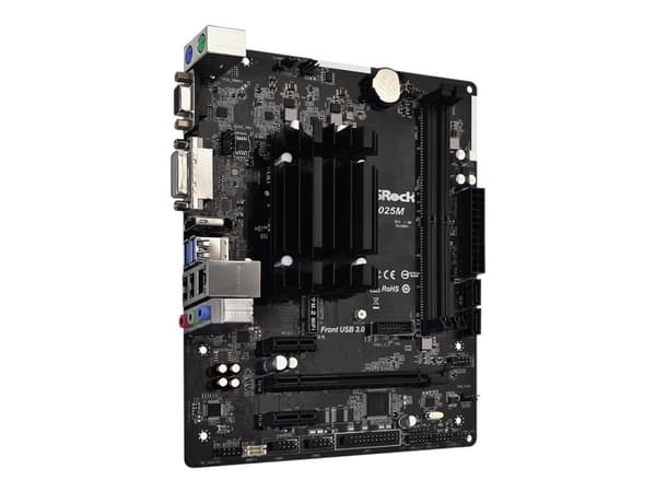 ASRock J4025M - Hovedkort - micro ATX - Intel Celeron J4025 - USB 3.2 Gen 1 - Gigabit LAN - innbygd grafikk - HD-lyd (8-kanalers)
