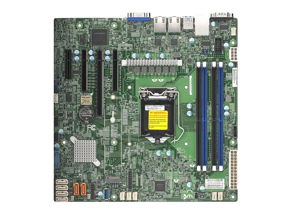 SUPERMICRO X12STL-F - Hovedkort - micro ATX - LGA1200-sokkel - C252 Chipset - USB 3.2 Gen 1 - 2 x Gigabit LAN - innbygd grafikk
