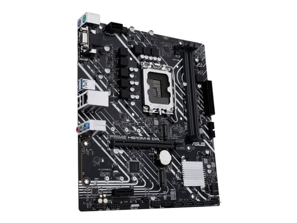 ASUS PRIME H610M-E D4-CSM - Hovedkort - micro ATX - LGA1700-sokkel - H610 Chipset - USB 3.2 Gen 1 - Gigabit LAN - innbygd grafikk (CPU kreves) - HD-l