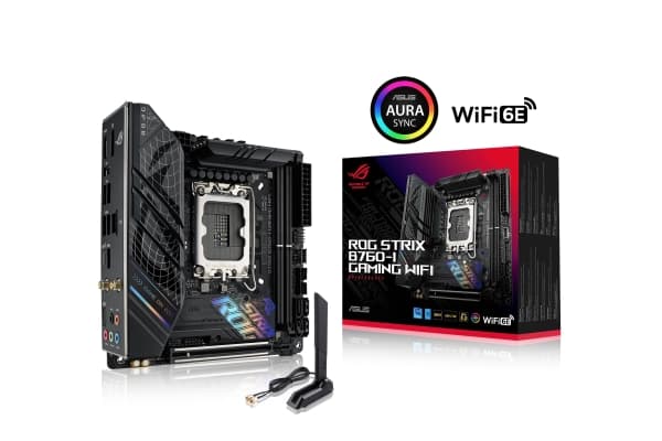 ASUS ROG STRIX B760-I GAMING WIFI - Hovedkort - mini-ITX - LGA1700-sokkel - B760 Chipset - USB 3.2 Gen 1, USB-C 3.2 Gen2, USB-C 3.2 Gen 2x2, USB-C 3.