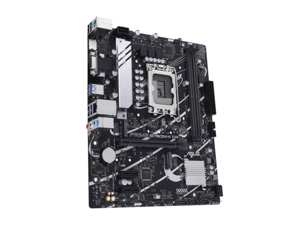 ASUS PRIME B760M-K D4 - Hovedkort - micro ATX - LGA1700-sokkel - B760 Chipset - USB 3.2 Gen 1 - 2.5 Gigabit LAN - innbygd grafikk (CPU kreves) - HD-l