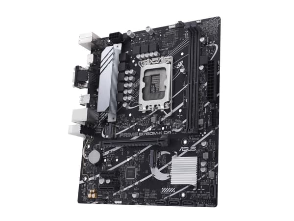 ASUS PRIME B760M-K D4 - Hovedkort - micro ATX - LGA1700-sokkel - B760 Chipset - USB 3.2 Gen 1 - 2.5 Gigabit LAN - innbygd grafikk (CPU kreves) - HD-l