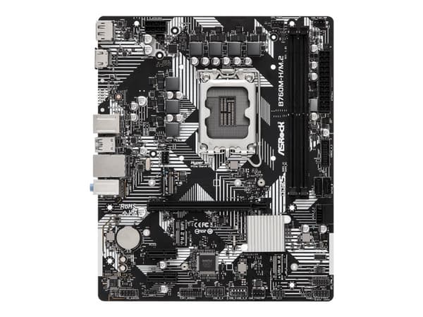 ASRock B760M-HDV/M.2 D4 - Hovedkort - micro ATX - LGA1700-sokkel - B760 Chipset - USB 3.2 Gen 1, USB-C 3.2 Gen 1 - Gigabit LAN - innbygd grafikk (CPU