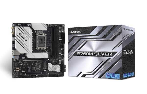 Biostar B760M-SILVER - Hovedkort - mikro ATX - LGA1700-sokkel - innbygd grafikk (CPU kreves) - HD-lyd (8-kanalers)