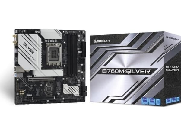 Biostar B760M-SILVER - Hovedkort - mikro ATX - LGA1700-sokkel - innbygd grafikk (CPU kreves) - HD-lyd (8-kanalers)