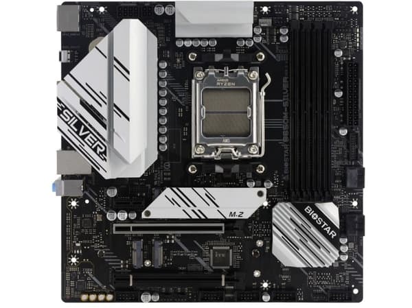 Biostar B650M-SILVER - Hovedkort - mikro ATX - LGA1700-sokkel - innbygd grafikk (CPU kreves) - HD-lyd (8-kanalers)