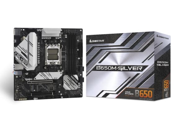 Biostar B650M-SILVER - Hovedkort - mikro ATX - LGA1700-sokkel - innbygd grafikk (CPU kreves) - HD-lyd (8-kanalers)