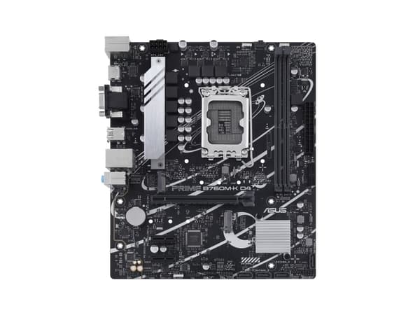 ASUS PRIME B760M-K D4 - Hovedkort - micro ATX - LGA1700-sokkel - B760 Chipset - USB 3.2 Gen 1 - 2.5 Gigabit LAN - innbygd grafikk (CPU kreves) - HD-l