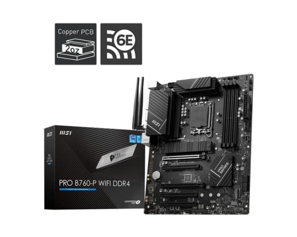 MSI Pro B760-P WiFi DDR4, Intel B760 emolevy - Socket 1700, DDR4