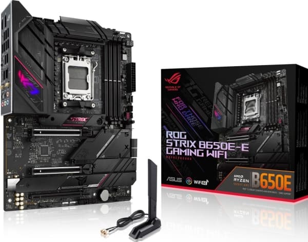 ASUS ROG Strix B650E-E Gaming WiFi - Moderkort - ATX - Socket AM5 - AMD B650 Chipuppsättning - USB-C 3.2 Gen 2x2, USB-C 3.2 Gen2, USB 3.2 Gen 2, USB
