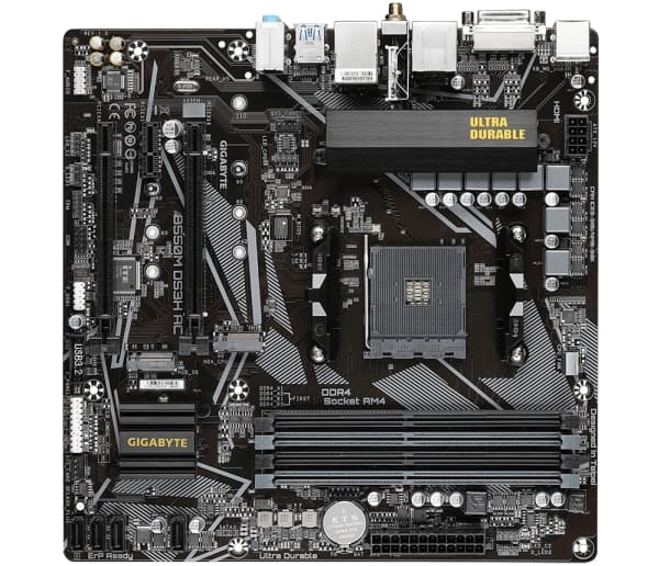 Gigabyte B550M DS3H AC, AMD, Stik AM4, AMD Ryzen 3 3. generasjon, 3. generasjon AMD Ryzen 5, AMD Ryzen 5 5. generasjon, 3. generasjon AMD Ryzen 7,...