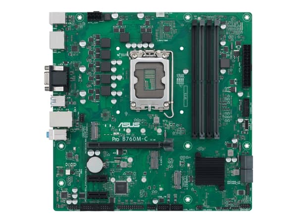 ASUS B760M-C-CSM - Hovedkort - micro ATX - LGA1700-sokkel - B760 Chipset - USB 3.2 Gen 1 - Gigabit LAN - innbygd grafikk (CPU kreves) - HD-lyd (8-kan