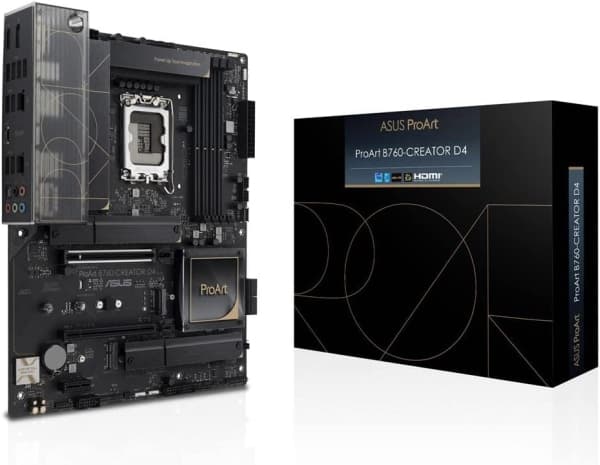 ASUS ProArt B760-CREATOR D4 - Hovedkort - ATX - LGA1700-sokkel - B760 Chipset - USB 3.2 Gen 1, USB-C 3.2 Gen2, USB-C 3.2 Gen 2x2 - Gigabit LAN, 2.5 G