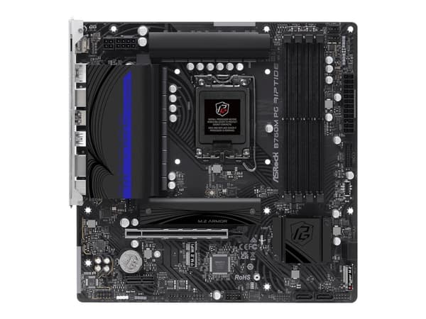 ASRock B760M PG Riptide - Hovedkort - micro ATX - LGA1700-sokkel - B760 Chipset - USB-C 3.2 Gen 1, USB 3.2 Gen 1 - 2.5 Gigabit LAN - innbygd grafikk