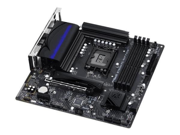 ASRock B760M PG Riptide - Hovedkort - micro ATX - LGA1700-sokkel - B760 Chipset - USB-C 3.2 Gen 1, USB 3.2 Gen 1 - 2.5 Gigabit LAN - innbygd grafikk