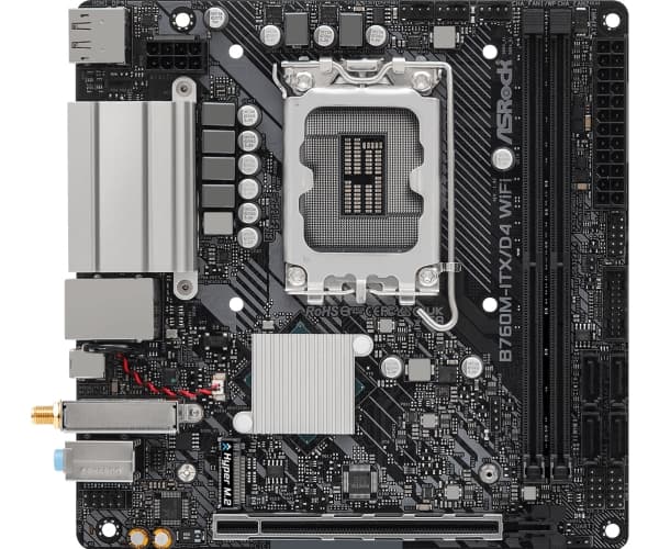 ASRock B760M-ITX/D4 WiFi - Hovedkort - mini-ITX - LGA1700-sokkel - B760 Chipset - USB 3.2 Gen 1, USB-C 3.2 Gen 2x2 - Bluetooth, Gigabit LAN, Wi-Fi -