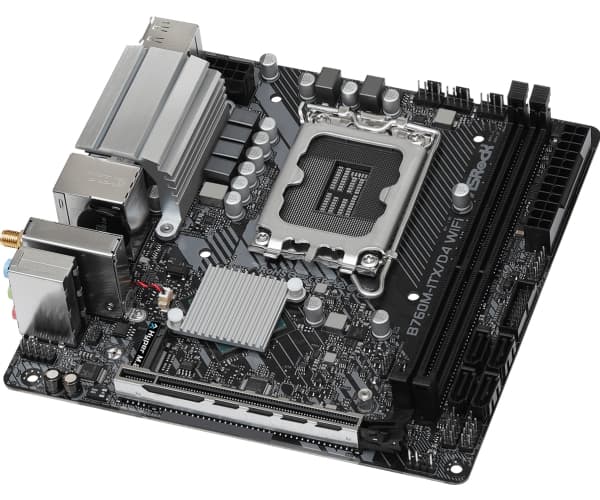 ASRock B760M-ITX/D4 WiFi - Hovedkort - mini-ITX - LGA1700-sokkel - B760 Chipset - USB 3.2 Gen 1, USB-C 3.2 Gen 2x2 - Bluetooth, Gigabit LAN, Wi-Fi -