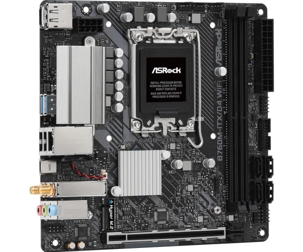 ASRock B760M-ITX/D4 WiFi - Hovedkort - mini-ITX - LGA1700-sokkel - B760 Chipset - USB 3.2 Gen 1, USB-C 3.2 Gen 2x2 - Bluetooth, Gigabit LAN, Wi-Fi -