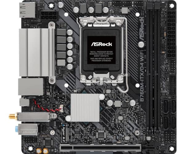 ASRock B760M-ITX/D4 WiFi - Hovedkort - mini-ITX - LGA1700-sokkel - B760 Chipset - USB 3.2 Gen 1, USB-C 3.2 Gen 2x2 - Bluetooth, Gigabit LAN, Wi-Fi -