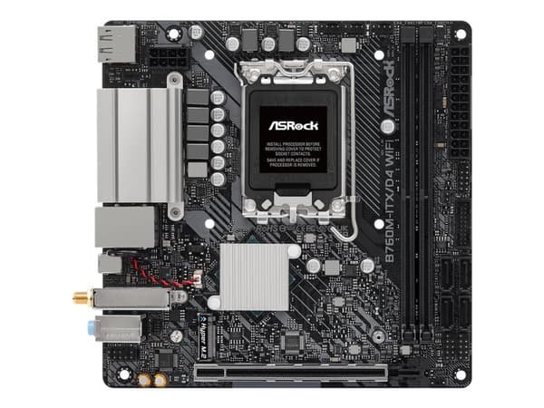 ASRock B760M-ITX/D4 WiFi - Hovedkort - mini-ITX - LGA1700-sokkel - B760 Chipset - USB 3.2 Gen 1, USB-C 3.2 Gen 2x2 - Bluetooth, Gigabit LAN, Wi-Fi -