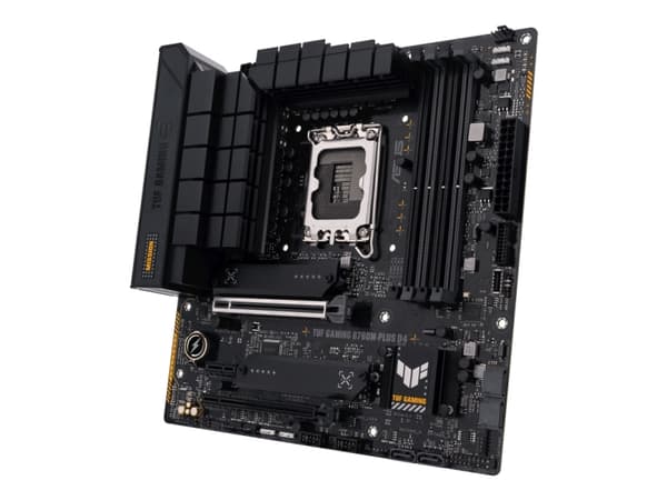 ASUS TUF GAMING B760M-PLUS D4 - Hovedkort - micro ATX - LGA1700-sokkel - B760 Chipset - USB-C 3.2 Gen 2x2, USB 3.2 Gen 2, USB 3.2 Gen 1 - 2.5 Gigabit