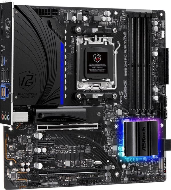 ASROCK B650M PG Riptide - Bundkort - Micro ATX - Sokkel AM5 - AMD B650 - DDR5 - Realtek ALC897 - Realtek 2.5G LAN