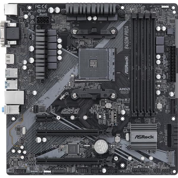 ASROCK B450M PRO4 R2.0 Moderkort
