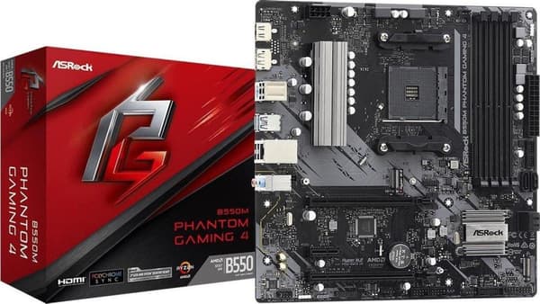 Asrock B550M Phantom Gaming 4 Socket AM4 micro ATX AMD B550