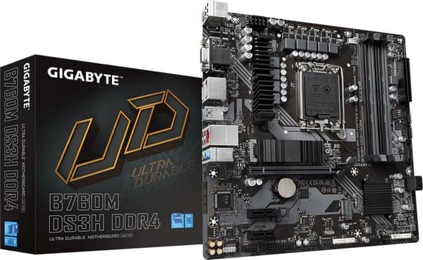 Gigabyte B760M DS3H DDR4 bundkort Intel B760 LGA 1700 micro ATX