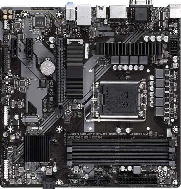 Gigabyte B760M DS3H DDR4 bundkort Intel B760 LGA 1700 micro ATX