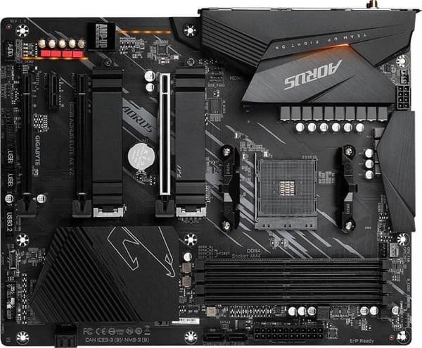 GIGABYTE B550 AORUS ELITE AX V2 Bundkort - AMD Ryzen 5000 CPU'er, 12+2 Faser VRM, op til 4733MHz DDR4, 1xPCIe 4.0 + 1xPCIe 3.0 M.2, Wi-Fi 6E, 2.5GbE