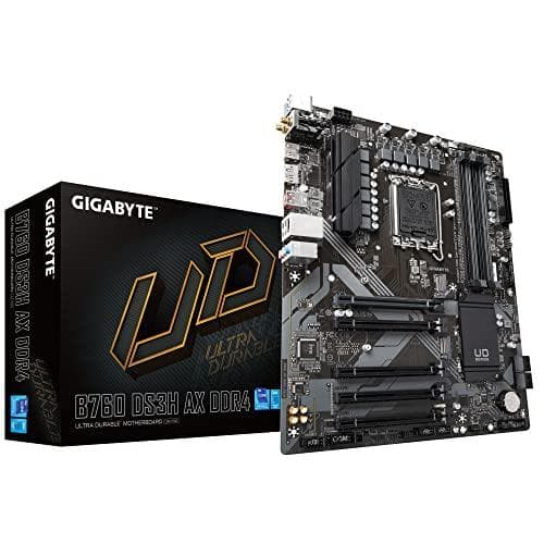 Gigabyte B760 DS3H AX DDR4 bundkort - Understøtter Intel Core 14th CPU'er, 8+2+1 faset digital VRM, op til 5333 MHz DDR4 (OC), 2xPCIe 4.0 M.2, Wi-Fi