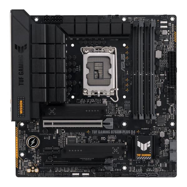 ASUS TUF GAMING B760M-PLUS D4 - Intel - LGA 1700 - Intel® Celeron® - Intel® Core™ i3 - Intel® Core™ i5 - Intel® Core™ i7 - Intel® Core™ i9,... - LGA 1