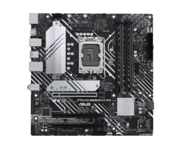 ASUS PRIME B660M-A D4-CSM - Hovedkort - micro ATX - LGA1700-sokkel - B660 Chipset - USB 3.2 Gen 1, USB-C 3.2 Gen 1, USB 3.2 Gen 2 - Gigabit LAN - inn