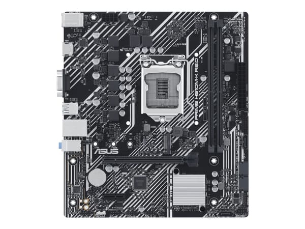 ASUS H510M-K R2.0 - Hovedkort - micro ATX - LGA1200-sokkel - H470 Chipset - USB 3.2 Gen 1 - Gigabit LAN - innbygd grafikk (CPU kreves) - HD-lyd (8-ka