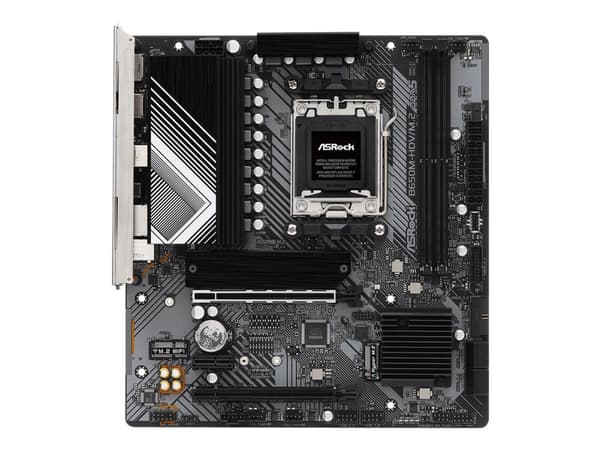 ASRock B650M-HDV/M.2 - Moderkort - micro ATX - Socket AM5 - AMD B650 Chipuppsättning - USB 3.2 Gen 1, USB-C 3.2 Gen2, USB-C 3.2 Gen 1 - 2.5 Gigabit L