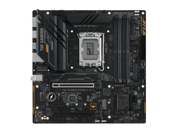 ASUS TUF GAMING B760M-E D4 - Hovedkort - micro ATX - LGA1700-sokkel - B760 Chipset - USB-C Gen2, USB 3.2 Gen 1, USB 3.2 Gen 2 - 2.5 Gigabit LAN - inn
