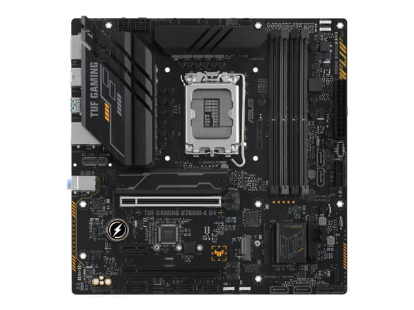 ASUS TUF GAMING B760M-E D4 - Hovedkort - micro ATX - LGA1700-sokkel - B760 Chipset - USB-C Gen2, USB 3.2 Gen 1, USB 3.2 Gen 2 - 2.5 Gigabit LAN - inn