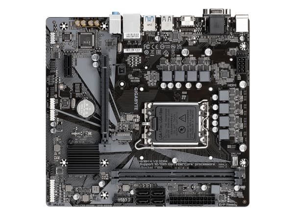 Gigabyte H610M H V2 DDR4 - 1.0 - hovedkort - micro ATX - LGA1700-sokkel - H610 Chipset - USB 3.2 Gen 1 - Gigabit LAN - innbygd grafikk (CPU kreves) -
