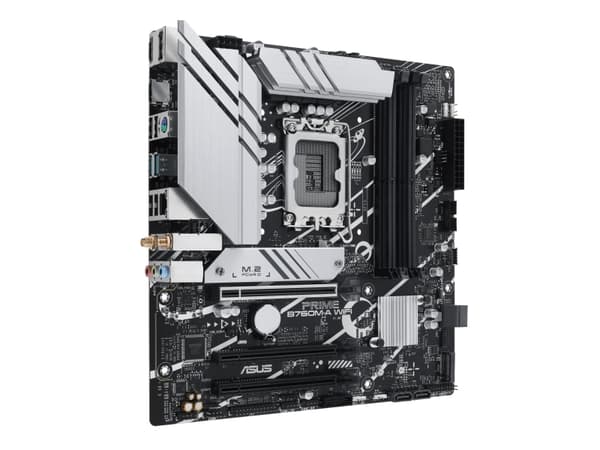 ASUS PRIME B760M-A WIFI - Hovedkort - micro ATX - LGA1700-sokkel - B760 Chipset - USB 3.2 Gen 1, USB 3.2 Gen 2, USB-C 3.2 Gen 1 - 2.5 Gigabit LAN, Wi
