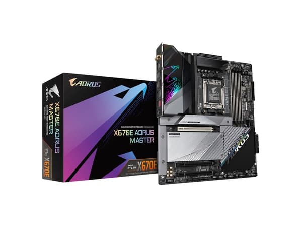 Gigabyte X670E AORUS MASTER - 1.0 - moderkort - utökad ATX - Socket AM5 - AMD X670E Chipuppsättning - USB-C 3.2 Gen2, USB-C Gen 2x2, USB 3.2 Gen 1, U