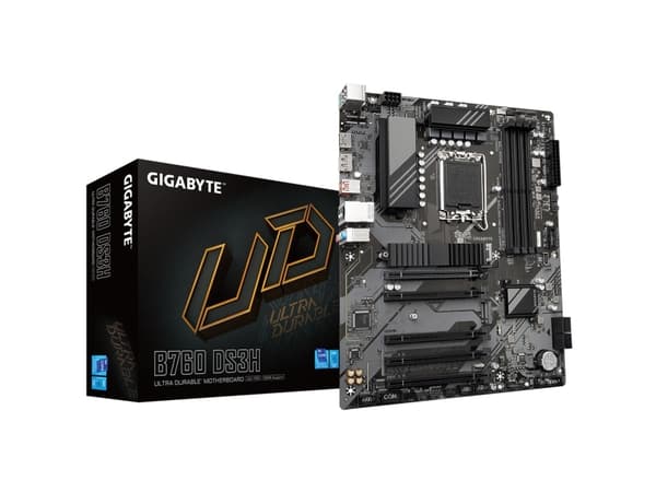 Gigabyte B760 DS3H - 1.0 - hovedkort - ATX - LGA1700-sokkel - B760 Chipset - USB-C 3.2 Gen 2x2, USB-C 3.2 Gen 1, USB 3.2 Gen 2, USB 3.2 Gen 1 - Gigab