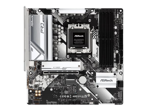 ASRock A620M PRO RS - Moderkort - micro ATX - Socket AM5 - AMD A620 Chipuppsättning - USB 3.2 Gen 1, USB-C 3.2 Gen 1 - Gigabit LAN - inbyggda grafike