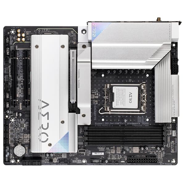 GIGABYTE Z790 AERO G bundkort - Understøtter Intel Core 14th CPU'er, op til 7600MHz DDR5 (OC), 1x PCIe 5.0 + 4x PCIe 4.0 M.2, Wi-Fi 6E, 2.5GbE LAN, US